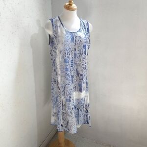 Creation | Blue Patterned Women's Midi Dress